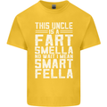 Uncle Is a Fart Smella Funny Fathers Day Mens Cotton T-Shirt Tee Top Yellow