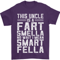 Uncle Is a Fart Smella Funny Fathers Day Mens T-Shirt Cotton Gildan Purple