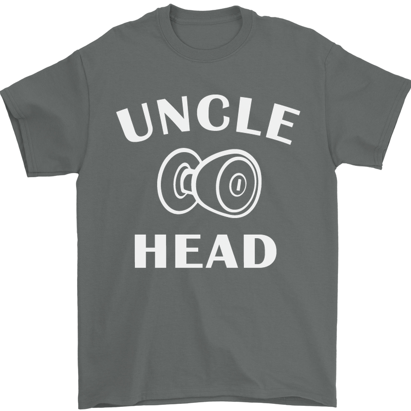 Uncle Knobhead Funny Uncle's Day Nephew Mens T-Shirt Cotton Gildan Charcoal