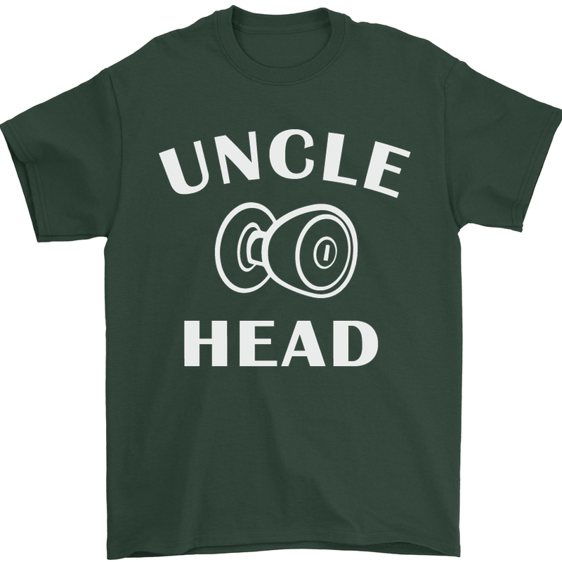 Uncle Knobhead Funny Uncle's Day Nephew Mens T-Shirt Cotton Gildan Forest Green