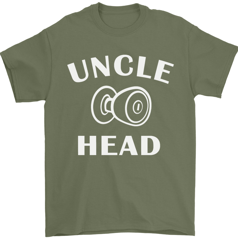 Uncle Knobhead Funny Uncle's Day Nephew Mens T-Shirt Cotton Gildan Military Green
