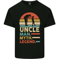 Uncle Man Myth Legend Funny Fathers Day Mens Cotton T-Shirt Tee Top Black