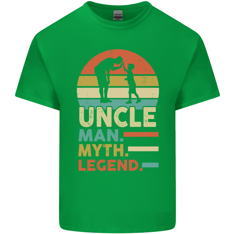 Uncle Man Myth Legend Funny Fathers Day Mens Cotton T-Shirt Tee Top Irish Green