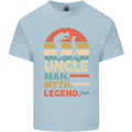 Uncle Man Myth Legend Funny Fathers Day Mens Cotton T-Shirt Tee Top Light Blue