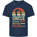 Uncle Man Myth Legend Funny Fathers Day Mens Cotton T-Shirt Tee Top Navy Blue