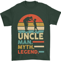 Uncle Man Myth Legend Funny Fathers Day Mens T-Shirt Cotton Gildan Forest Green