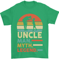 Uncle Man Myth Legend Funny Fathers Day Mens T-Shirt Cotton Gildan Irish Green