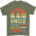 Uncle Man Myth Legend Funny Fathers Day Mens T-Shirt Cotton Gildan Military Green