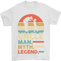 Uncle Man Myth Legend Funny Fathers Day Mens T-Shirt Cotton Gildan White