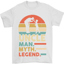 Uncle Man Myth Legend Funny Fathers Day Mens T-Shirt Cotton Gildan White
