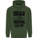 Uncle & Nephew Best Friends Uncle's Day Mens 80% Cotton Hoodie Forest Green