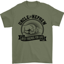 Uncle & Nephew Best Friends Uncle's Day Mens T-Shirt Cotton Gildan Military Green