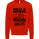 Uncle & Nephews Best Friends Day Funny Mens Sweatshirt Jumper Bright Red
