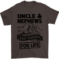 Uncle & Nephews Best Friends Day Funny Mens T-Shirt Cotton Gildan Dark Chocolate