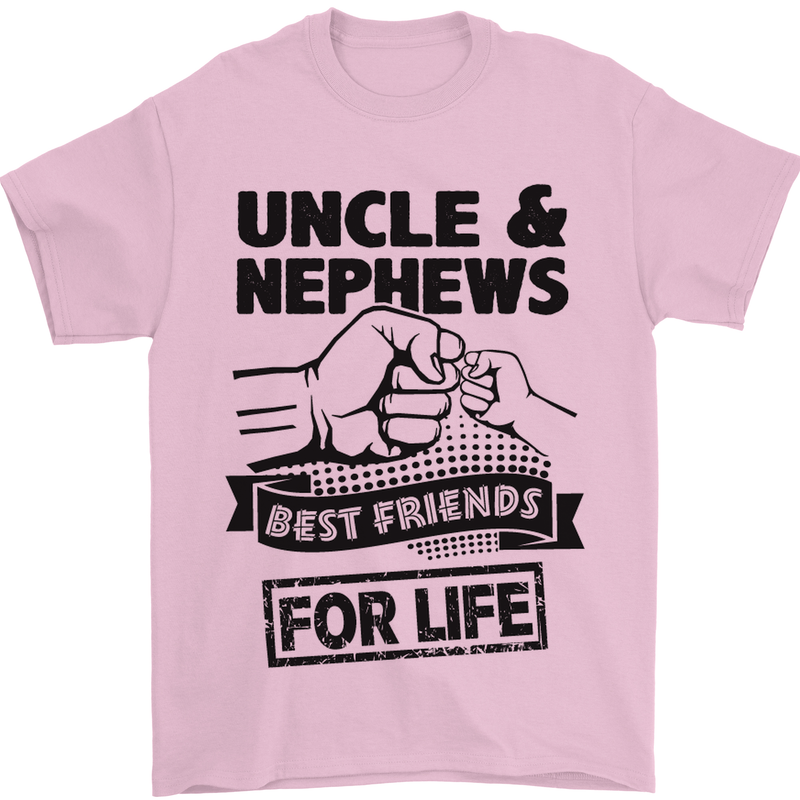 Uncle & Nephews Best Friends Day Funny Mens T-Shirt Cotton Gildan Light Pink