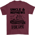 Uncle & Nephews Best Friends Day Funny Mens T-Shirt Cotton Gildan Maroon