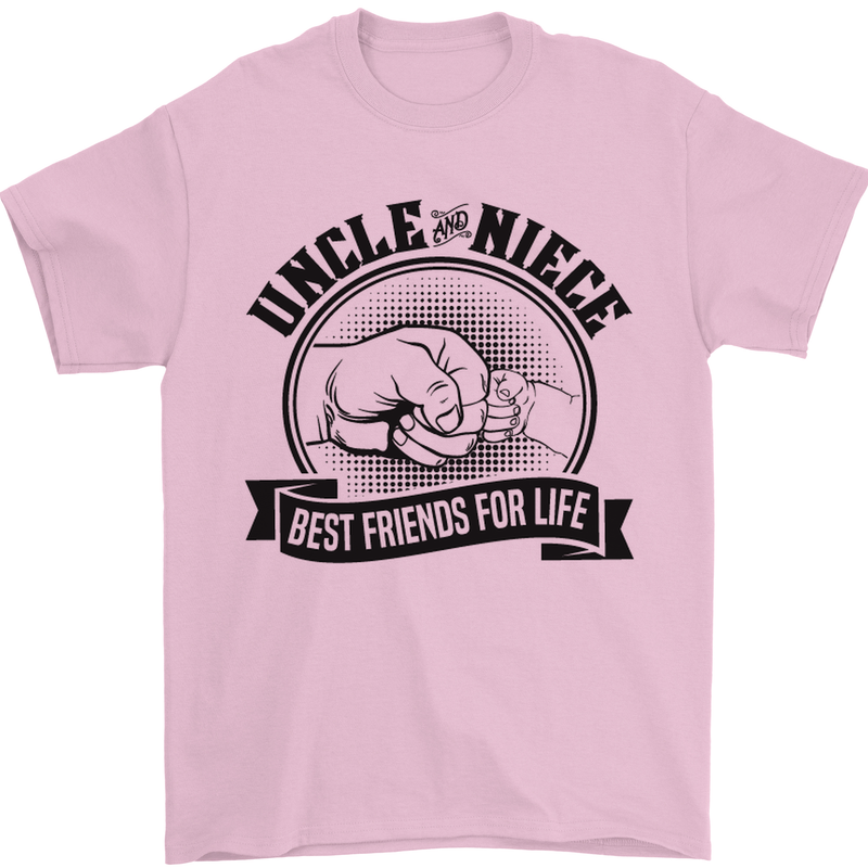 Uncle & Niece Best Friends Uncle's Day Mens T-Shirt Cotton Gildan Light Pink