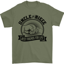 Uncle & Niece Best Friends Uncle's Day Mens T-Shirt Cotton Gildan Military Green