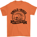 Uncle & Niece Best Friends Uncle's Day Mens T-Shirt Cotton Gildan Orange