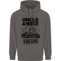 Uncle & Niece Friends for Life Funny Day Mens 80% Cotton Hoodie Charcoal
