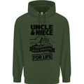 Uncle & Niece Friends for Life Funny Day Mens 80% Cotton Hoodie Forest Green
