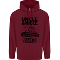 Uncle & Niece Friends for Life Funny Day Mens 80% Cotton Hoodie Maroon