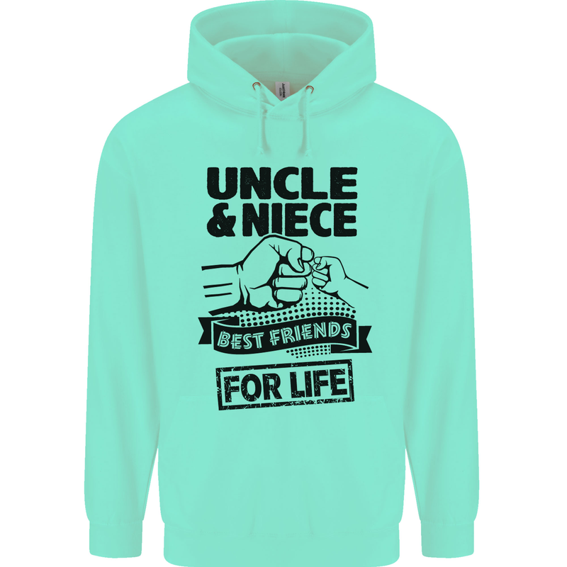 Uncle & Niece Friends for Life Funny Day Mens 80% Cotton Hoodie Peppermint