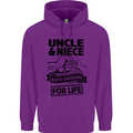 Uncle & Niece Friends for Life Funny Day Mens 80% Cotton Hoodie Purple