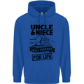 Uncle & Niece Friends for Life Funny Day Mens 80% Cotton Hoodie Royal Blue
