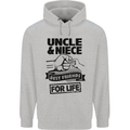 Uncle & Niece Friends for Life Funny Day Mens 80% Cotton Hoodie Sports Grey