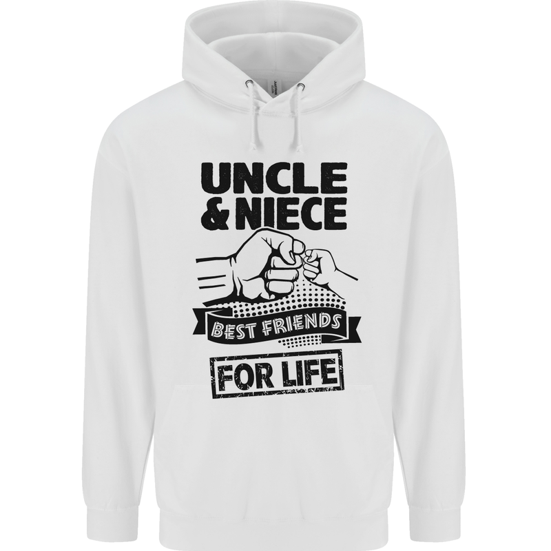 Uncle & Niece Friends for Life Funny Day Mens 80% Cotton Hoodie White