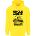 Uncle & Niece Friends for Life Funny Day Mens 80% Cotton Hoodie Yellow