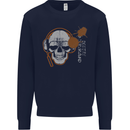 Underground DJ Skull DJing Music Mens Sweatshirt Jumper Navy Blue