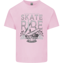 Underground Skate Ride Skateboard Mens Cotton T-Shirt Tee Top Light Pink