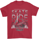 Underground Skate Ride Skateboard Mens T-Shirt Cotton Gildan Red