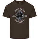 Underwater Aquanaut Scuba Diving Diver Mens Cotton T-Shirt Tee Top Dark Chocolate