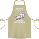Unicorn I Don't Fart Funny Farting Farter Cotton Apron 100% Organic Khaki