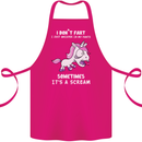 Unicorn I Don't Fart Funny Farting Farter Cotton Apron 100% Organic Pink