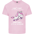 Unicorn I Don't Fart Funny Farting Farter Mens Cotton T-Shirt Tee Top Light Pink