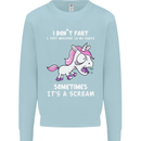 Unicorn I Don't Fart Funny Farting Farter Mens Sweatshirt Jumper Light Blue