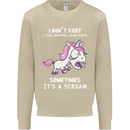 Unicorn I Don't Fart Funny Farting Farter Mens Sweatshirt Jumper Sand