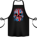 Union Jack Flag Skull Gym MMA Biker Cotton Apron 100% Organic Black