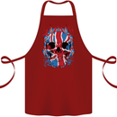 Union Jack Flag Skull Gym MMA Biker Cotton Apron 100% Organic Maroon