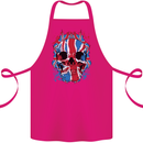 Union Jack Flag Skull Gym MMA Biker Cotton Apron 100% Organic Pink