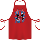 Union Jack Flag Skull Gym MMA Biker Cotton Apron 100% Organic Red