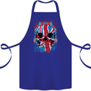 Union Jack Flag Skull Gym MMA Biker Cotton Apron 100% Organic Royal Blue