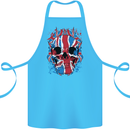 Union Jack Flag Skull Gym MMA Biker Cotton Apron 100% Organic Turquoise