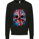 Union Jack Flag Skull Gym MMA Biker Kids Sweatshirt Jumper Black