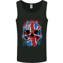 Union Jack Flag Skull Gym MMA Biker Mens Vest Tank Top Black