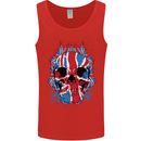 Union Jack Flag Skull Gym MMA Biker Mens Vest Tank Top Red